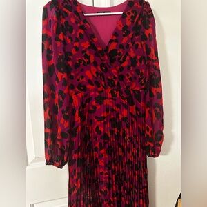 Elegant Red and Black Women's Dress